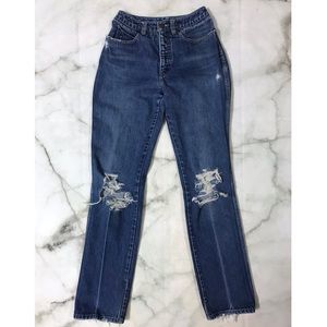 Calvin Klein Vintage Mom Jeans, Distressed